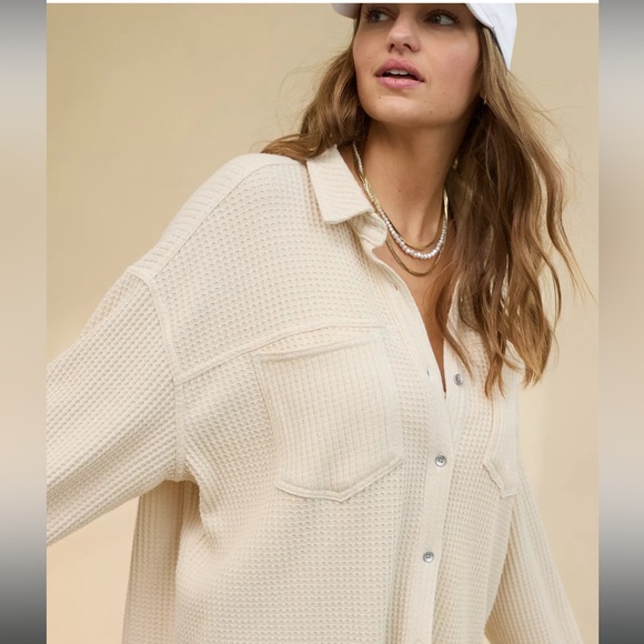 Aerie anytime favorite waffle shirt - Picture 4 of 14